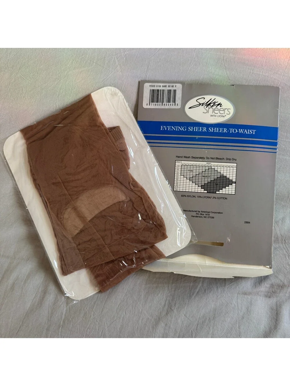 Vintage Evening Sheer Sheer-To-Waist Pantyhose Bare Beige Petite